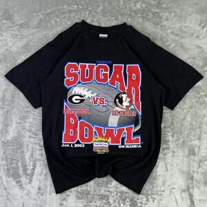 Vintage 2003 Nokia Sugar Bowl Georgia Bulldogs VS Florida Seminoles Shirt Size M